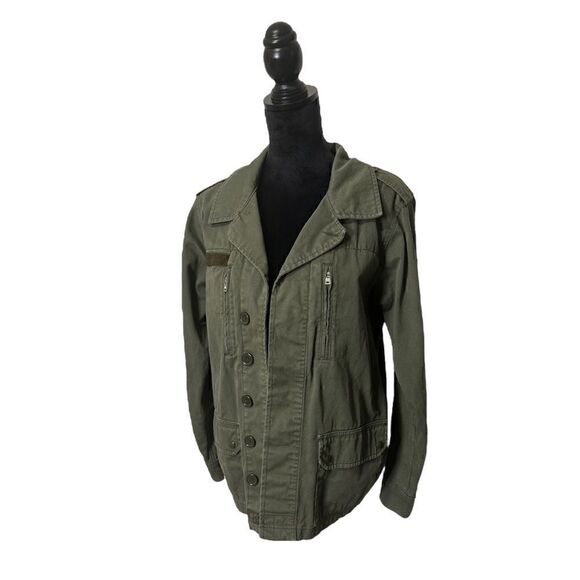 Topshop Military Style Utility Shacket Coat Size 6 - Picture 5 of 15